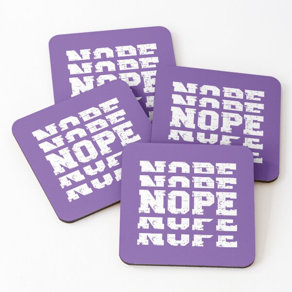 Item preview, NOPE (white on purple) designed and sold by planDpromotions.
