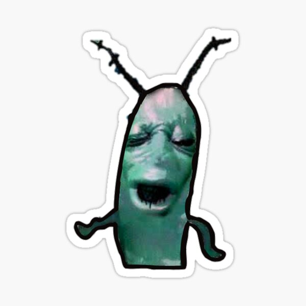 Item preview, Funny plankton meme sticker Spongebob  designed and sold by Tote.N.Stick ツ.