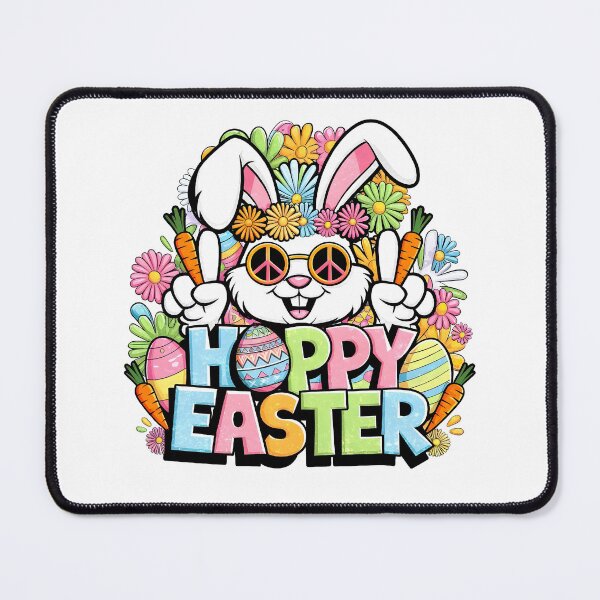 Item preview, Hoppy Easter Bunny, Easter Bunny With Peace Sign Clipart designed and sold by Pechkinpavelpas.