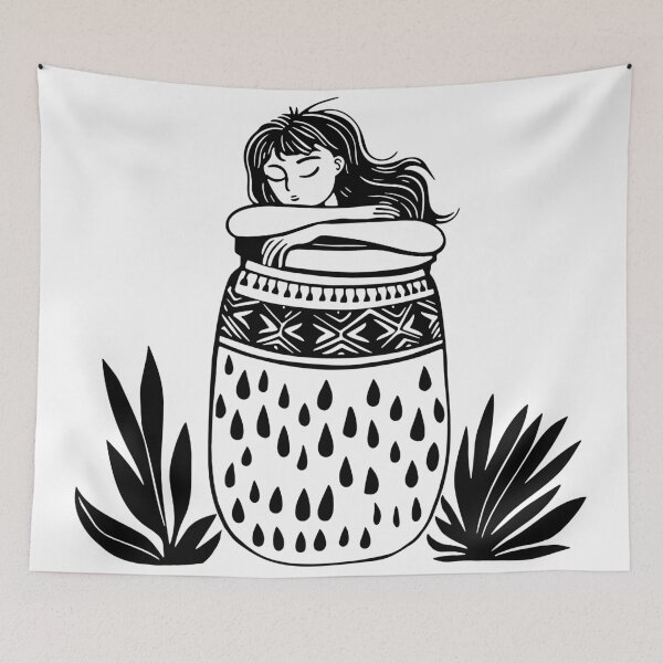 Item preview, Aquarius Zodiac Line Art | Water Bearer Constellation Illustration for Astrology Lovers designed and sold by House Of Roza.