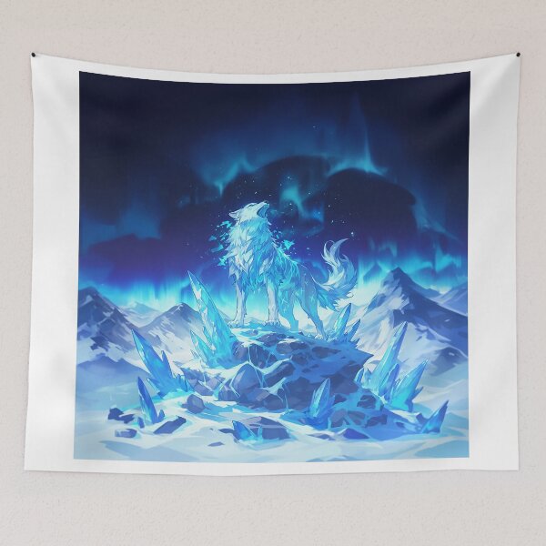 Item preview, Arctic Ice Wolf in Mountain Landscape designed and sold by Christian Weiss.