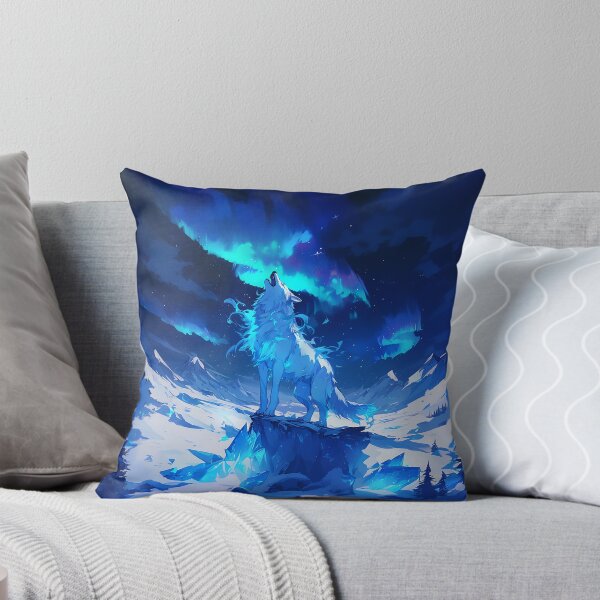 Item preview, Majestic Ice Wolf Howling in Snowy Mountains designed and sold by Christian Weiss.