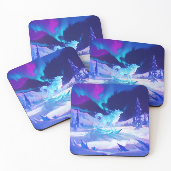 Item preview, Majestic Ice Wolf with Aurora Borealis designed and sold by Christian Weiss.