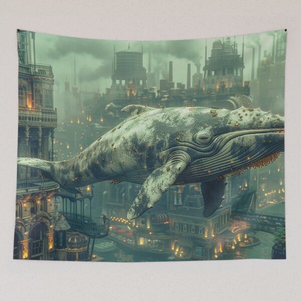 Item preview, cyberpunk whale in utopian city designed and sold by Mauswohn.