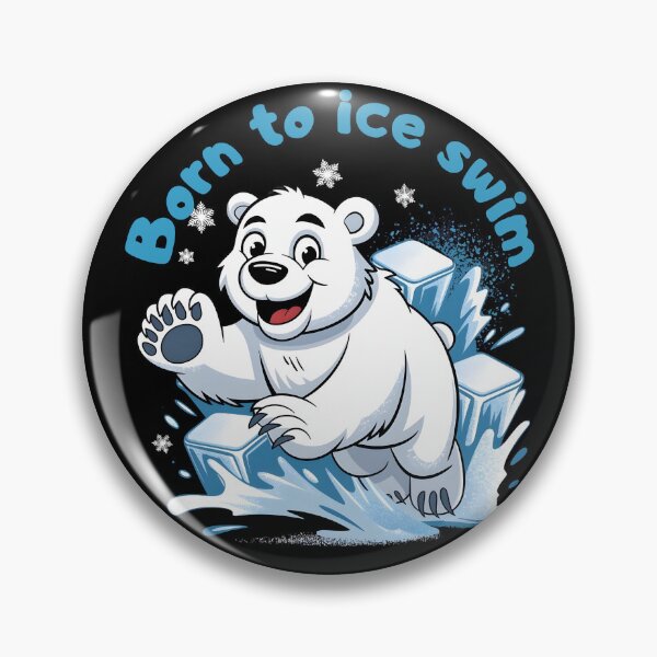 Item preview, Born to Ice Swim Funny Polar Bear Winter Design, Ice Bath designed and sold by IceBathDESIGNS.