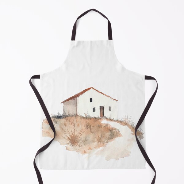 Item preview, Rustic Cottage Watercolor Painting - Countryside Landscape Art designed and sold by Michele Lobgianizze.