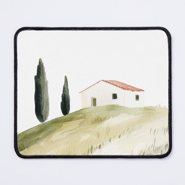 Item preview, Tuscan Landscape Watercolor Painting - Italian Countryside Art designed and sold by Michele Lobgianizze.