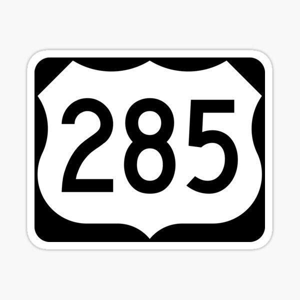 Item preview, US Highway 285 | United States Highway Shield Sign designed and sold by Transit Traveller.