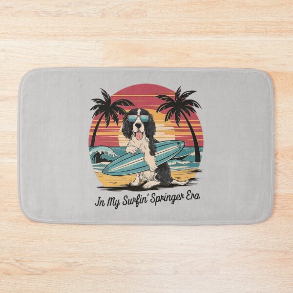 Artikelvorschau, Surfing Dog Beach Vibes - Retro-Sonnenuntergang-Design entworfen und verkauft von love3617.
