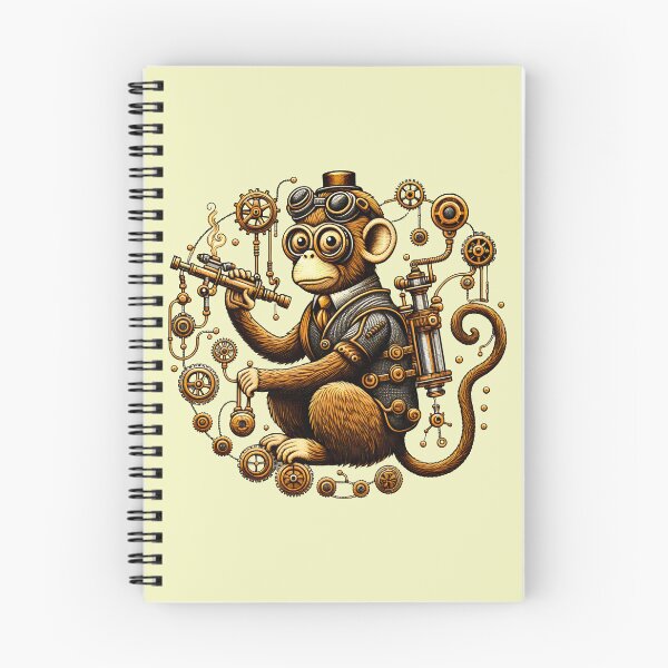 Item preview, Steampunk Monkey with Ray Gun designed and sold by NoNoNomad.