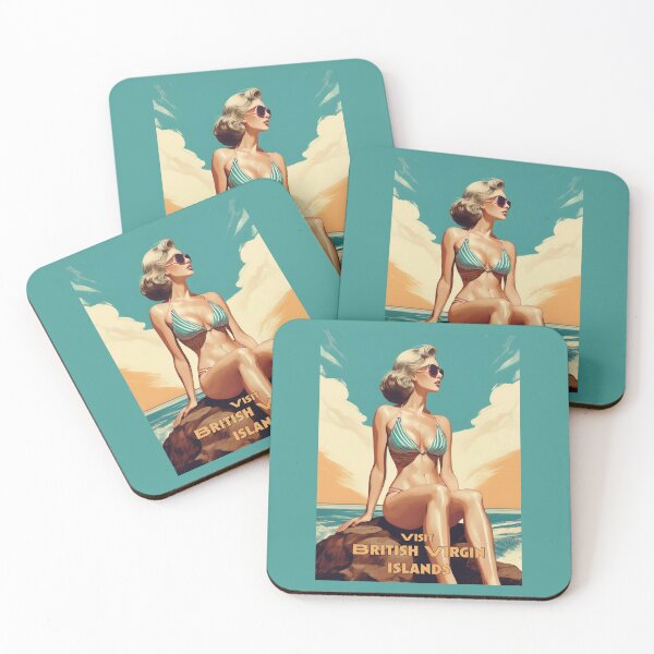 Item preview, British Virgin Islands Retro style Travel poster designed and sold by Boxing Kangaroo Retail Company.