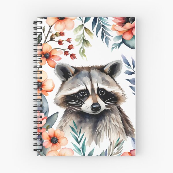 Item preview, Cute Raccoon among flowers  designed and sold by Manitarka.
