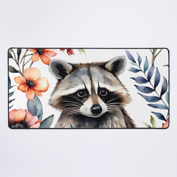 Item preview, Cute Raccoon among flowers designed and sold by Manitarka.