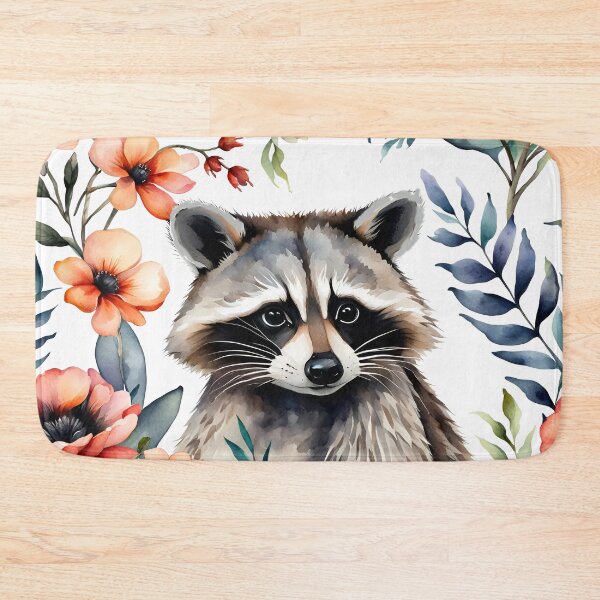 Item preview, Cute Raccoon among flowers  designed and sold by Manitarka.