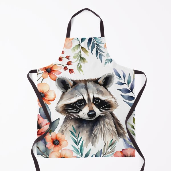 Item preview, Cute Raccoon among flowers designed and sold by Manitarka.