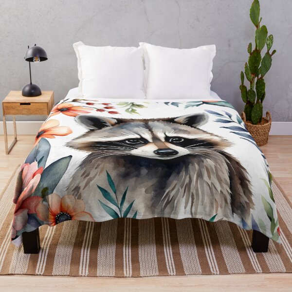 Item preview, Cute Raccoon among flowers  designed and sold by Manitarka.