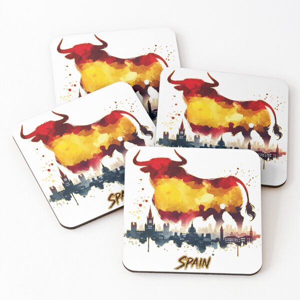 Artikelvorschau, Spanien Stier Madrid Skyline Reisen entworfen und verkauft von TomFrontierArt.