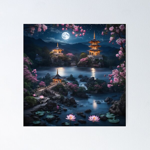 Item preview, Moonlit Pagoda designed and sold by Sadia  Jannat.