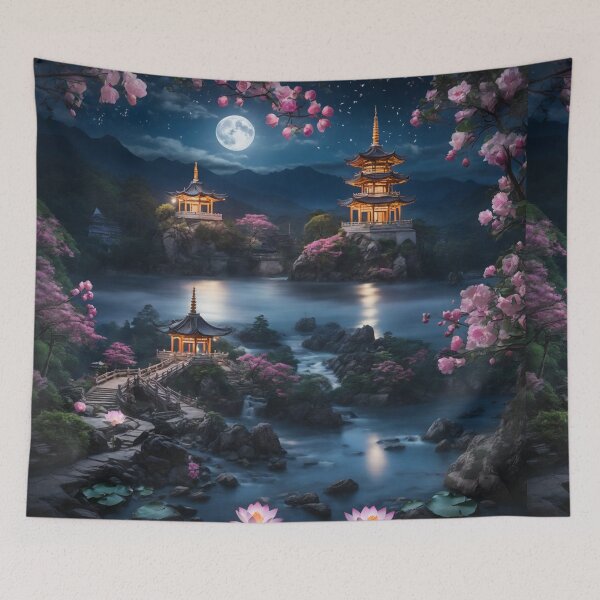 Item preview, Moonlit Pagoda designed and sold by Sadia  Jannat.