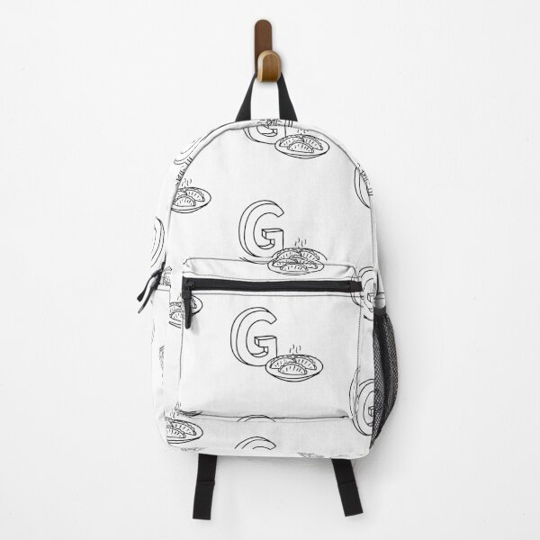 Item preview, An illustration of letter G beside a gyoza designed and sold by rasagamastore.