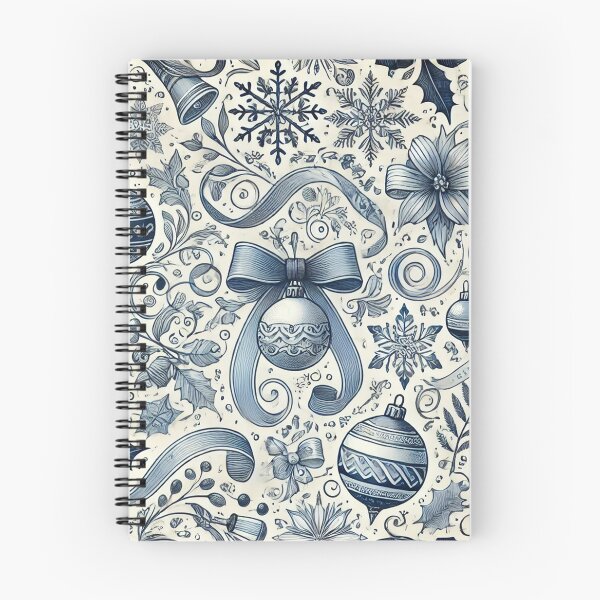 Item preview, Elegant Blue and White Christmas Seamless Pattern designed and sold by KittyKatto.