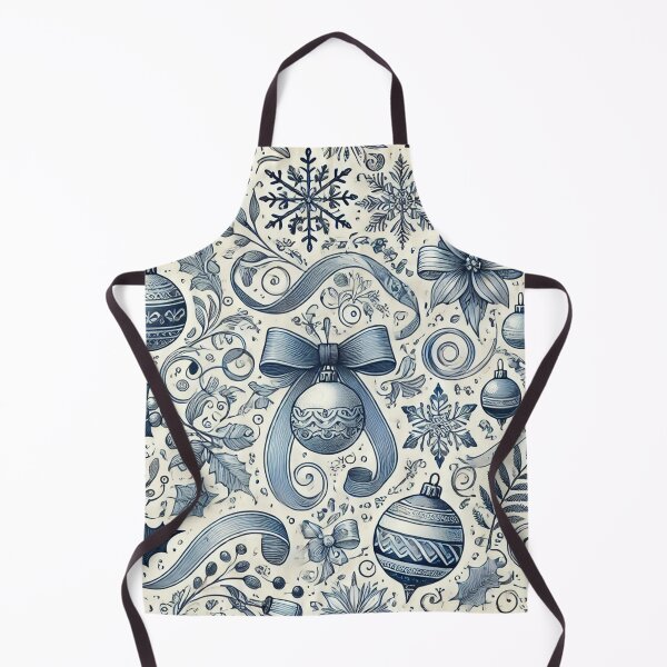 Item preview, Elegant Blue and White Christmas Seamless Pattern designed and sold by KittyKatto.