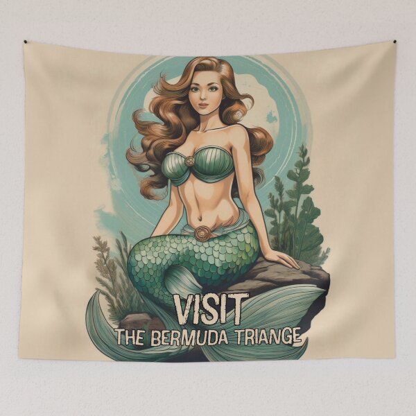 Item preview, Bermuda Triangle satirical travel poster designed and sold by Boxing Kangaroo Retail Company.