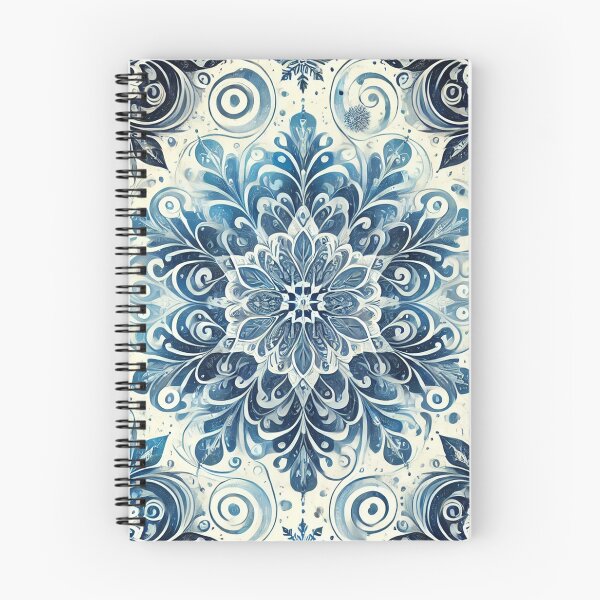 Item preview, Elegant Blue and White Snowflake Seamless Pattern for Winter Decor designed and sold by KittyKatto.