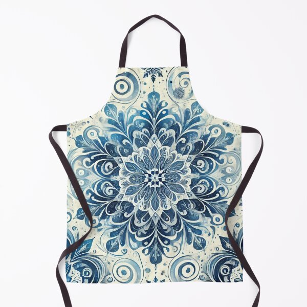 Item preview, Elegant Blue and White Snowflake Seamless Pattern for Winter Decor designed and sold by KittyKatto.