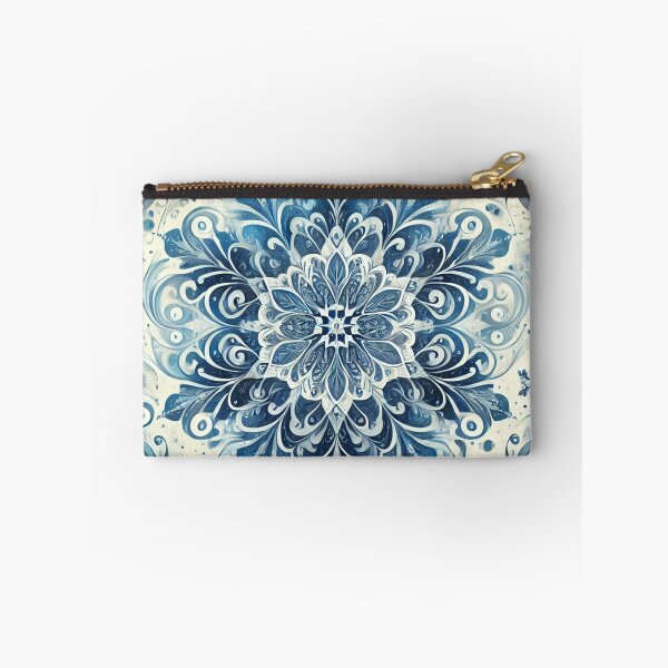 Item preview, Elegant Blue and White Snowflake Seamless Pattern for Winter Decor designed and sold by KittyKatto.