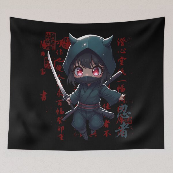Item preview, Anime Chibi Ninja Assassin designed and sold by InkdGraphix.