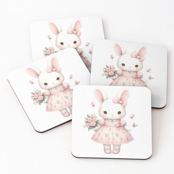 Item preview, A0616 Sweet Rose Bunny – Adorable Bunny Art with Romantic Floral Accents, Perfect for Nurseries, Kids’ Rooms, or Heartfelt Gifts designed and sold by angieart68.