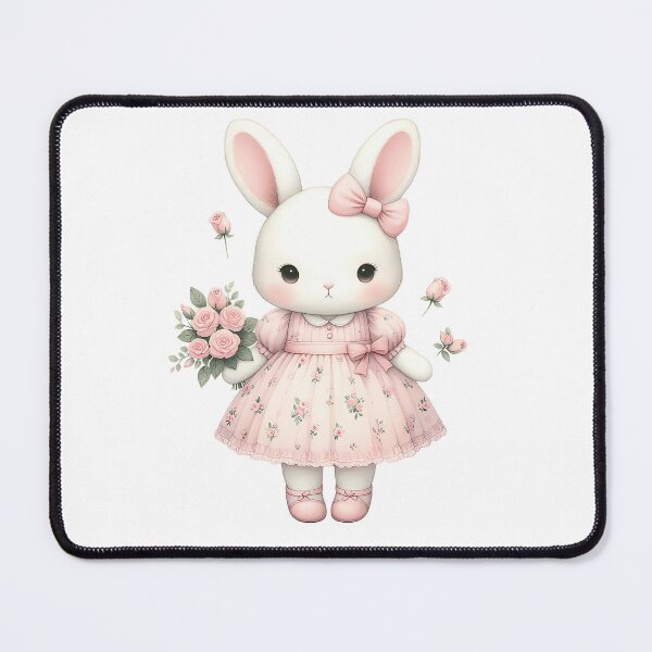 Item preview, A0616 Sweet Rose Bunny – Adorable Bunny Art with Romantic Floral Accents, Perfect for Nurseries, Kids’ Rooms, or Heartfelt Gifts designed and sold by angieart68.