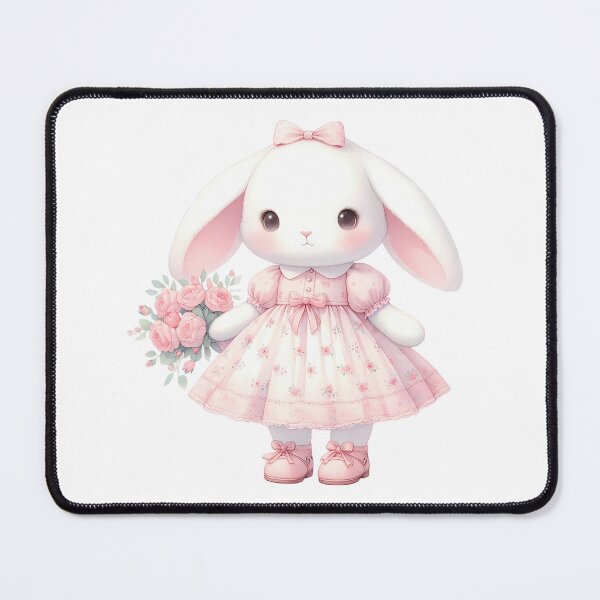 Item preview, A0616 Sweet Rose Bunny – Adorable Bunny Art with Romantic Floral Accents, Perfect for Nurseries, Kids’ Rooms, or Heartfelt Gifts designed and sold by angieart68.