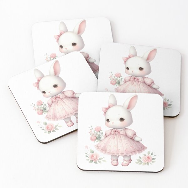 Item preview, A0616 Sweet Rose Bunny – Adorable Bunny Art with Romantic Floral Accents, Perfect for Nurseries, Kids’ Rooms, or Heartfelt Gifts designed and sold by angieart68.