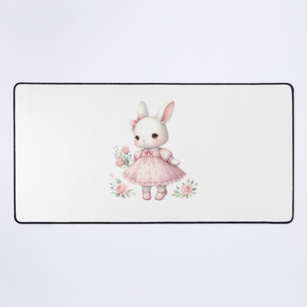 Item preview, A0616 Sweet Rose Bunny – Adorable Bunny Art with Romantic Floral Accents, Perfect for Nurseries, Kids’ Rooms, or Heartfelt Gifts designed and sold by angieart68.