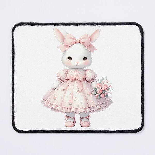 Item preview, A0616 Sweet Rose Bunny – Adorable Bunny Art with Romantic Floral Accents, Perfect for Nurseries, Kids’ Rooms, or Heartfelt Gifts designed and sold by angieart68.
