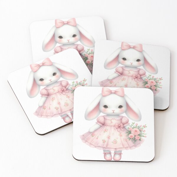 Item preview, A0616 Sweet Rose Bunny – Adorable Bunny Art with Romantic Floral Accents, Perfect for Nurseries, Kids’ Rooms, or Heartfelt Gifts designed and sold by angieart68.