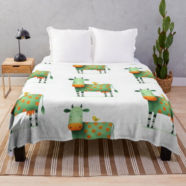 Item preview, A whimsical illustration of cute cow designed and sold by Beyondnote-Art.
