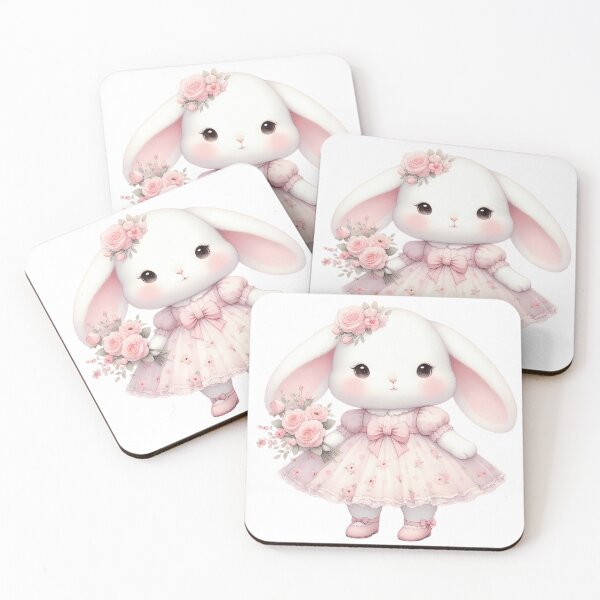 Item preview, A0616 Sweet Rose Bunny – Adorable Bunny Art with Romantic Floral Accents, Perfect for Nurseries, Kids’ Rooms, or Heartfelt Gifts designed and sold by angieart68.