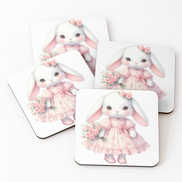 Item preview, A0616 Sweet Rose Bunny – Adorable Bunny Art with Romantic Floral Accents, Perfect for Nurseries, Kids’ Rooms, or Heartfelt Gifts designed and sold by angieart68.