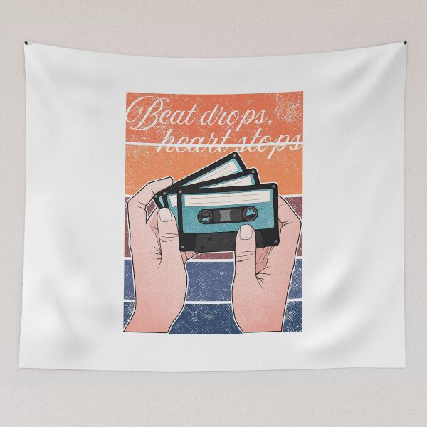 Item preview, Beat Drops Heart Stops | Vintage Retro Music  designed and sold by ObsidianDaz.