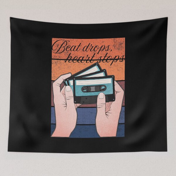 Item preview, Beat Drops Heart Stops | Vintage Retro Music  designed and sold by ObsidianDaz.