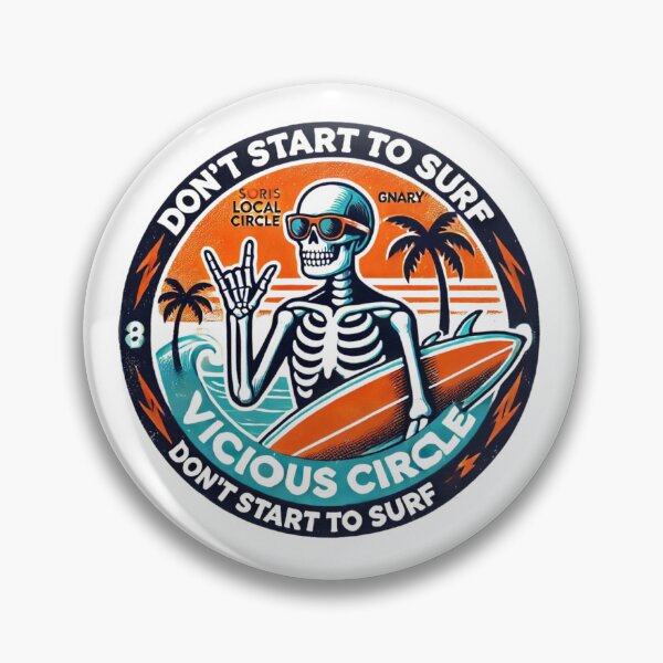 Item preview, Retro Surfing Skeleton Hang Loose BEACH CLASSIC T-SHIRT designed and sold by inkfluenceart.