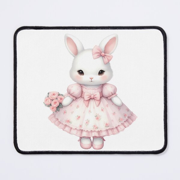 Item preview, A0616 Sweet Rose Bunny – Adorable Bunny Art with Romantic Floral Accents, Perfect for Nurseries, Kids’ Rooms, or Heartfelt Gifts designed and sold by angieart68.