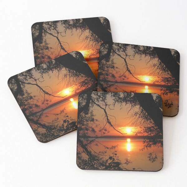 Item preview, Sunset Silhouettes Over the Lake designed and sold by mARTinCreator.