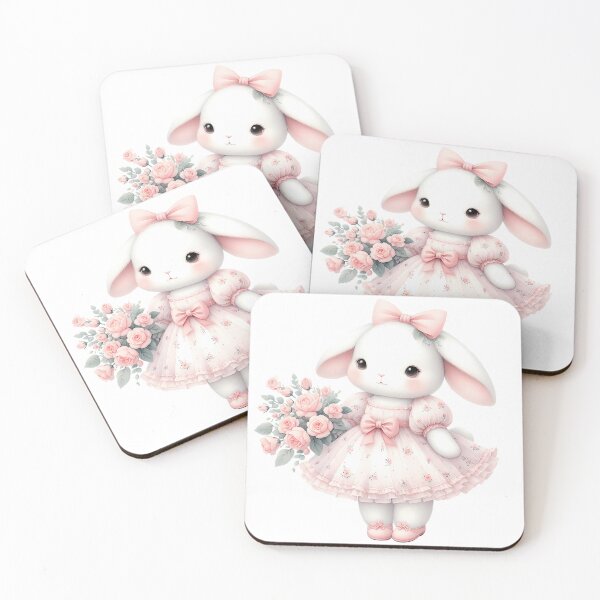 Item preview, A0616 Sweet Rose Bunny – Adorable Bunny Art with Romantic Floral Accents, Perfect for Nurseries, Kids’ Rooms, or Heartfelt Gifts designed and sold by angieart68.