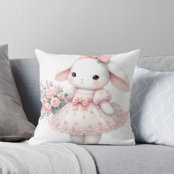 Item preview, A0616 Sweet Rose Bunny – Adorable Bunny Art with Romantic Floral Accents, Perfect for Nurseries, Kids’ Rooms, or Heartfelt Gifts designed and sold by angieart68.