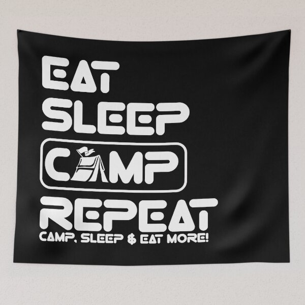 Item preview, Camper Life: Eat, Sleep, Repeat designed and sold by Eksama Design.
