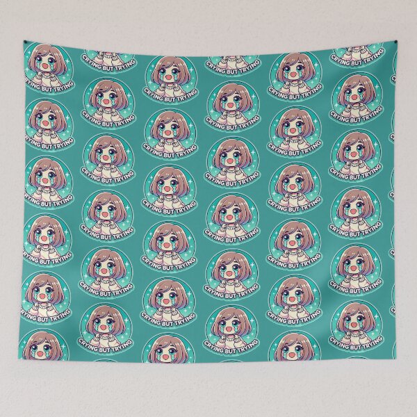 Item preview, Crying But Trying Neurodivergent Introvert Design designed and sold by SphynxLove855.